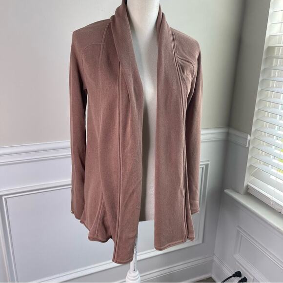 Peruvian Connection brown tan open front pima cotton sweater cardigan‎ size XS - Picture 1 of 6
